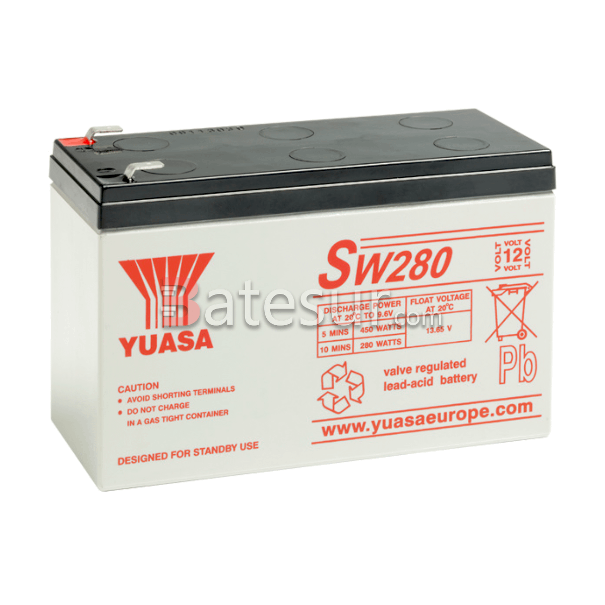 YUASA SW280 - Batería AGM - 12V 8Ah - F1 | Batesur.com
