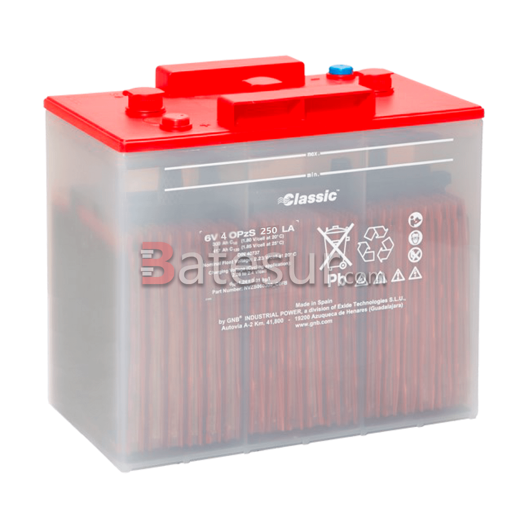 Batería plomo ácido abierta Classic OPzS BLOC 6V 5 OPzS 250 - F‐M8