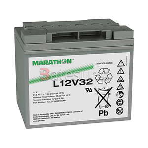 Batería AGM L12V32 (S512/38) 12V 31.5Ah (34Ah-C20) - M6-M