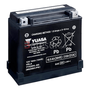 Batería motocicleta de Alto rendimiento YUASA YTX20HL-BS-PW
