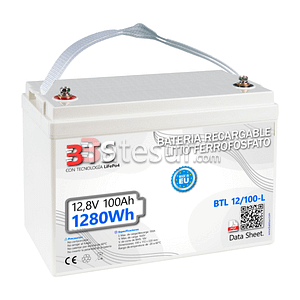 Batería Litio Hierro Fosfato BTL 12/100-L LiFePO4 12,8V 100Ah (1280Wh)
